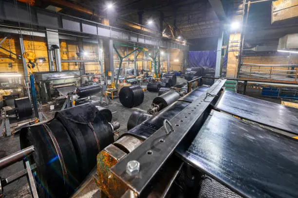 factory manufacturing industrial rubber conveyor belts