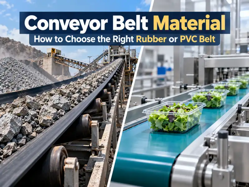 conveyor belt material how to choose rubber and pvc belt